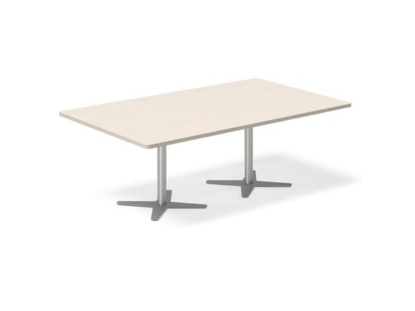 Konferencebord DNA, Birk 3800x1200 mm rektangulært, Sort understel