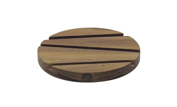 Bordskåner grafisk HOME - Ø: 20cm x H: 2cm - Akacie - Træ