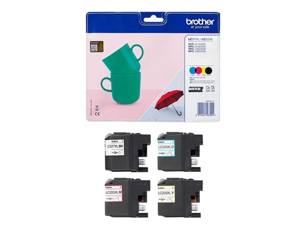 Brother LC227XL/225XL - 4 pakker - sort, gul, cyan, magenta - original - blækpatron - for Brother DCP-J4120DW, MFC-J4420DW, MFC-J4620DW, MFC-J4625DW