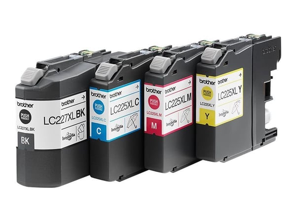 Brother LC227XL/225XL - 4 pakker - sort, gul, cyan, magenta - original - blækpatron - for Brother DCP-J4120DW, MFC-J4420DW, MFC-J4620DW, MFC-J4625DW