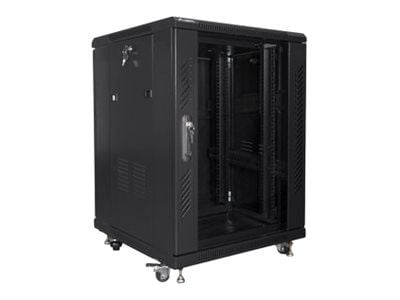 Lanberg - Rack skap - svart, RAL 9004 - 15U - 19"