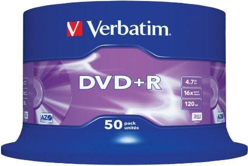 Verbatim - 50 x DVD+R - 4.7 GB 16x - matt sølv - spindel