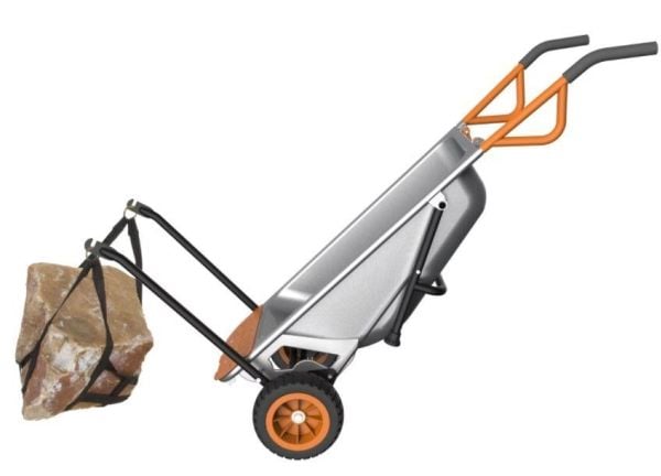 Worx Aerocart WG050 trillebår i metall, sølv