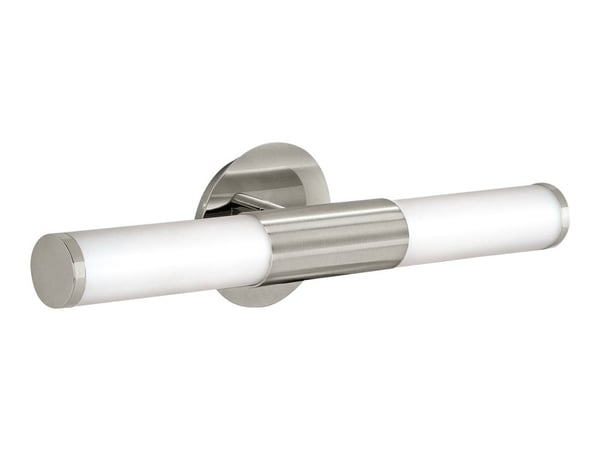 Eglo Palmera - Vegglampe - 2 holdere - E14 - satin-nikkel, matte opal white