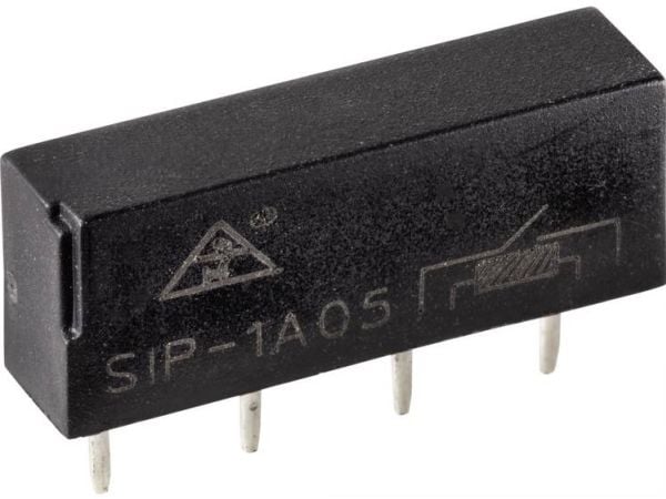 Conrad SIP1A05, Sort, -40 - 80 °C, 10 W, 0,5 A, 5 - 200 V, 5,08 x 19 x 7,4 mm