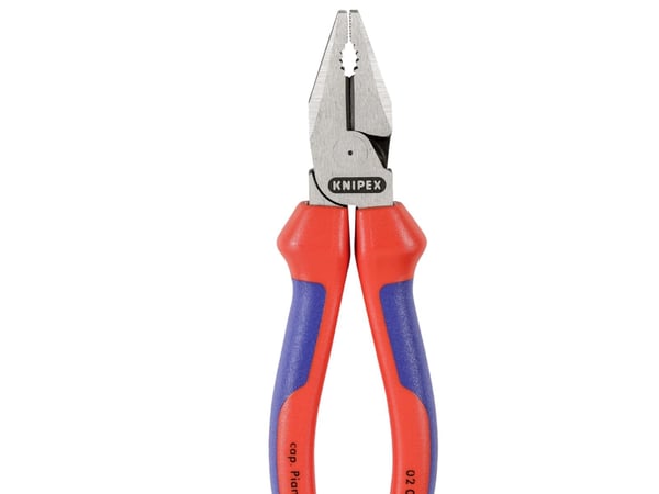 Knipex 02 02 200, Kombinasjonstang, Stål, Plast, Blå, Rød, 200 mm, 342 g