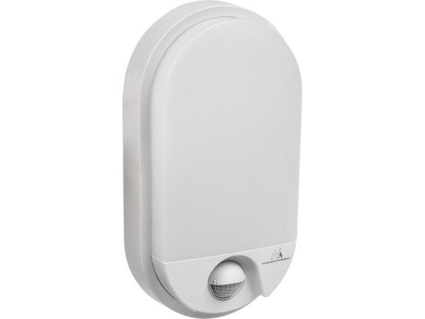 Maclean vegglampe med bevegelsessensor og IR, hvit 15W, IP54, 4000K, 1100lm, MC