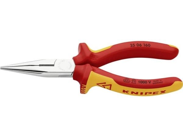 Knipex 25 06 160, Sivuleikkurit, Kromivanadiini-teräs, Muovi, Oranssi, Punainen, 160 mm, 146 g