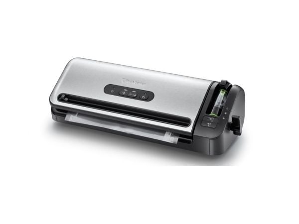 FoodSaver FFS017X, Sort, Rustfritt stål, Vakuumforsegling, Knapper, Rotasjon, CE, 120 W, 464 mm