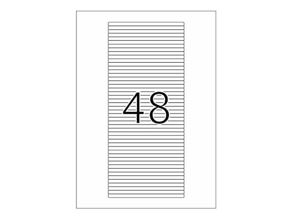 HERMA Spesial - Papir - matt - permanent selvklebende - hvit - 114,3 x 5,5 mm 1200 etikett(er) (25 ark x 48) ugjennomsiktige CD/DVD-etiketter