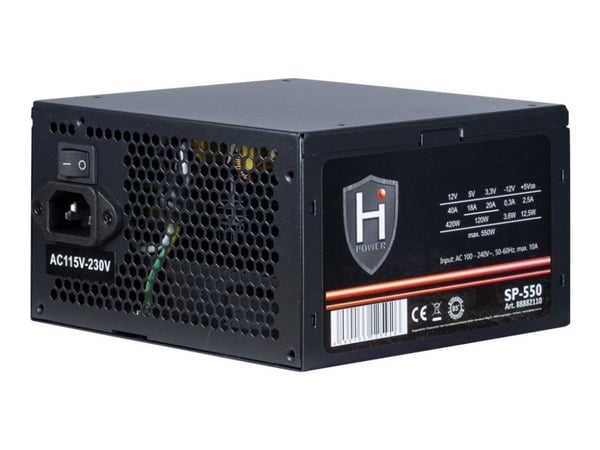 HiPower SP-550 - Nätaggregat (intern) - ATX12V 2.4 - AC 100/240 V - 550 Watt - aktive PFC