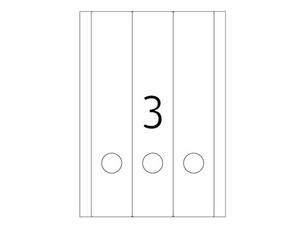HERMA Special - Papir - matt - fjernbart selv-adhesiv - hvit - 59 x 297 mm 75 etikett(er) (25 ark x 3) opake arkivmappeetiketter