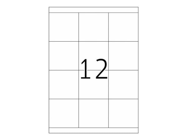HERMA Premium - Papir - matt - permanent selv-adhesiv - hvit - 70 x 67.7 mm 2400 etikett(er) (200 ark x 12) laminerte etiketter