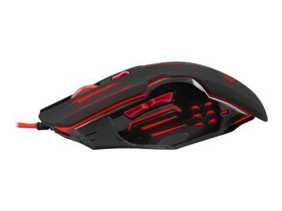Esperanza MX403 APACHE - Mus - ergonomisk - høyrehendt - 6 knapper - kablet - USB - rød