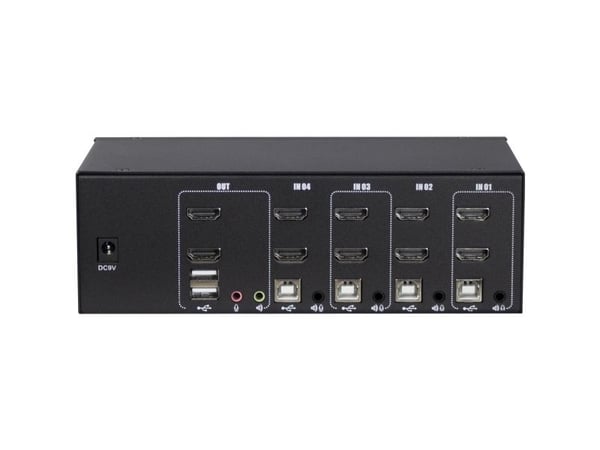 Argus KVM AS-42HA - KVM / lydsvitsj - 4 x KVM/lyd - stasjonær