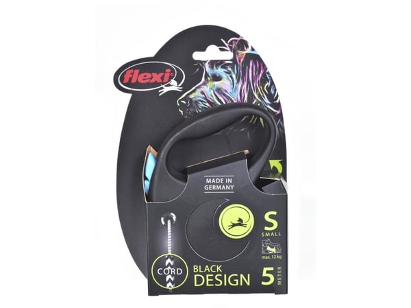 Flexi Black Design S 5 m Fleksibel hundesnor Fleksibel hundesnor