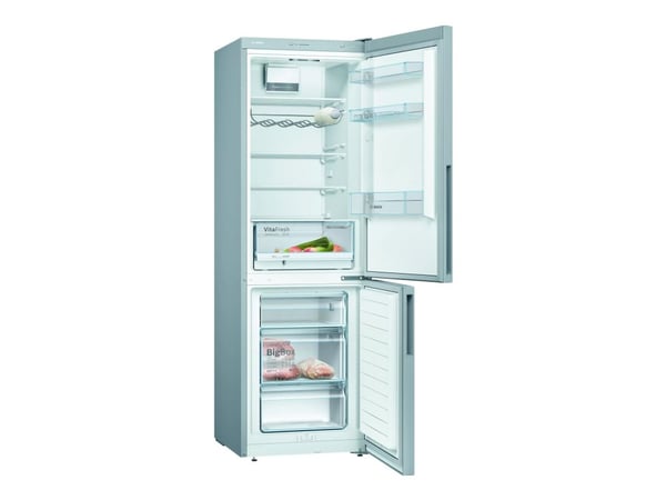 Bosch Serie | 4 KGV36VIEAS - Kjøleskap/fryser - bunnfryser - bredde: 60 cm - dybde: 65 cm - høyde: 186 cm - 308 liter - Klasse E - rustfritt stål