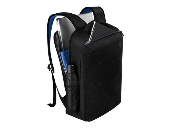 Dell Essential Backpack 15 - Ryggsäck för bärbar dator - 15" - svart reflekterande tryckning med stötdämpad struktur