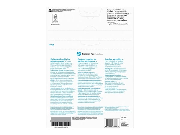 HP Premium Plus Photo Paper - Halvblank - A4 (210 x 297 mm) - 300 g/m² - 20 ark fotopapir - for Officejet 52XX, 6000, 6000 E609, 68XX, 7000 E809, 8...