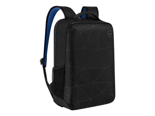 Dell Essential Backpack 15 - Ryggsäck för bärbar dator - 15" - svart reflekterande tryckning med stötdämpad struktur