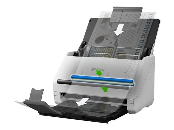 Epson WorkForce DS-770II - Dokumentskanner - Dupleks - 215.9 x 6096 mm - 600 dpi x 600 dpi - inntil 45 spm (mono) / inntil 45 spm (farge) - ADF (10...