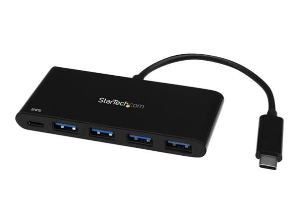 StarTech.com HB30C4AFPD, USB 3.2 Gen 1 (3.1 Gen 1) Type-C, USB 3.2 Gen 1 (3.1 Gen 1) Type-A, USB 3.2 Gen 1 (3.1 Gen 1) Type-C, 5000 Mbit/s, Musta, ...