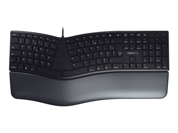 CHERRY KC 4500 ERGO - Tastatur - USB - AZERTY - Fransk - svart