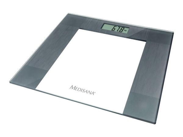 Medisana PS 400, Sähkökäyttöinen henkilövaaka, 150 kg, kg, lb, ST, Lasi, LED, CR2032