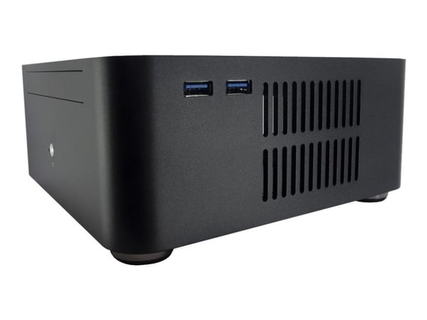 Inter-Tech A80S - USFF - mini ITX - virtalähde 60 Watt - musta - USB