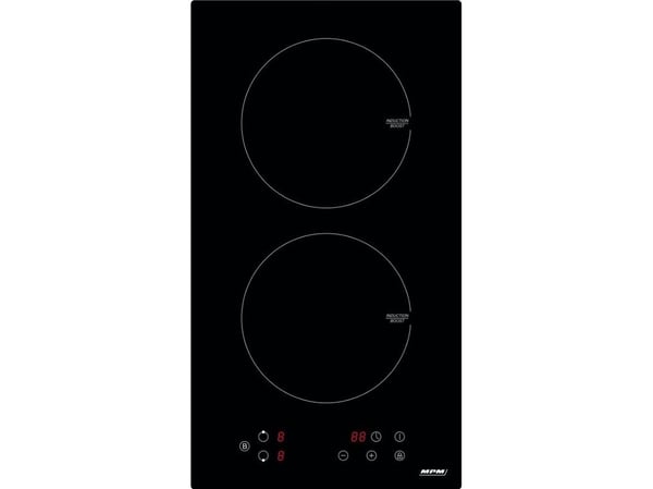 MPM 30-IM-06, Sort, Innebygget, 52 cm, Sonebasert induksjon, Glass, 2 zone(s)