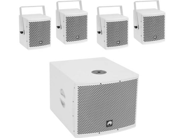 Omnitronic 20000758, Ledning & Trådløs, 130 W, 150 - 20000 Hz, 8 O, Hvit