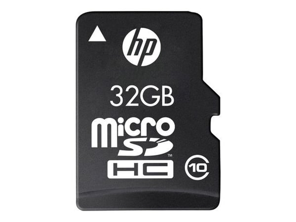 HP - Flash-muistikortti (mukana microSDHC-SD-sovitin) - 32 GB - Luokka 10 - microSDHC - microSDHC