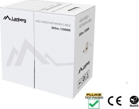 Lanberg - Bulkkabel - 305 m - UTP - CAT 5e - solid - grön