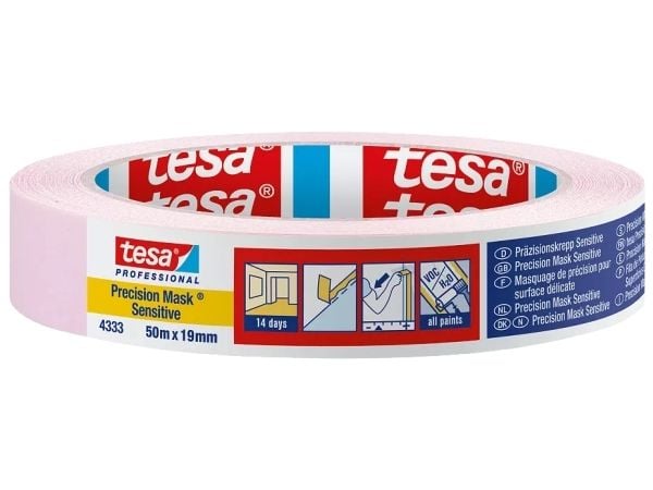 TESA 4333, Maalarin teippi, Paperi, Vaaleanpunainen, Universaali, Akryylipohjainen, 0.5 N/cm TESA 4333, Maalarin teippi, Paperi, Vaaleanpunainen, Universaali, Akryylipohjainen, 0.5 N/cm