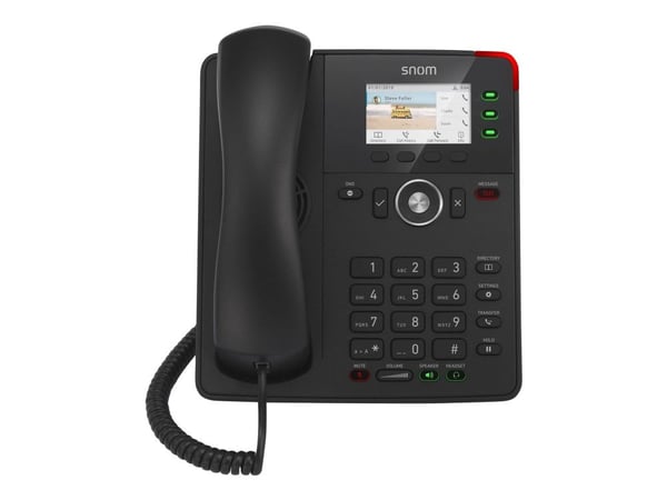 snom D717 - VoIP-telefon - treveis anropskapasitet - SIP, RTCP, SRTP - svart