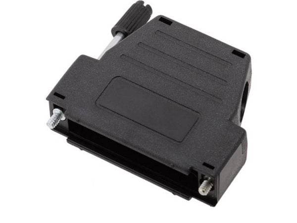 MH Connectors MHDSSK-P-25-L-K D-SUB-kabinett Poltal: 25 Plast, metallisert 180°/45° Sort 1 stk
