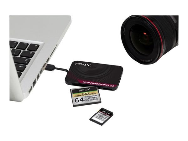 PNY High Performance Reader 3.0 - Kortleser (Multiformat) - USB 3.0
