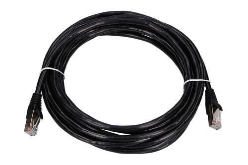 Extralink - Koblingskabel - RJ-45 (hann) til RJ-45 (hann) - 5.6 mm - FTP - CAT 5e - innendørs, formstøpt, uten hindringer - svart