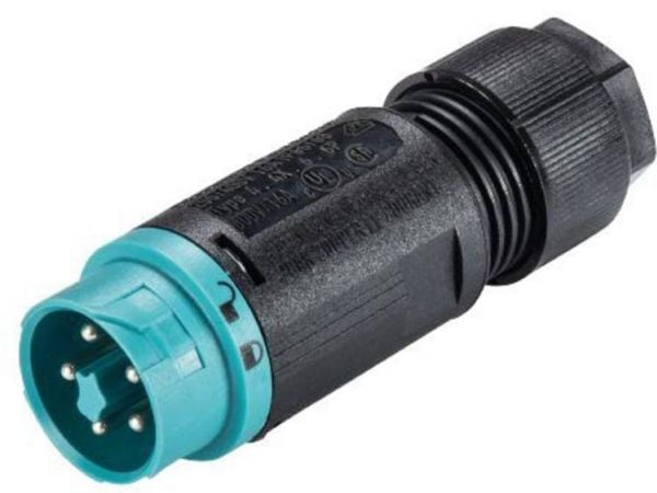 Wieland Electric rundstik RST® MINI 1 stk, 46.052.4553.6, 4 + PE pol