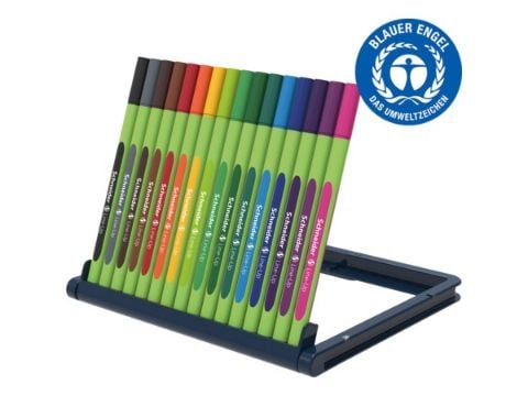 Schneider skrivinstrument Line-Up, Svart, Blå, Brun, Grön, Grå, Orange, Rosa, Lila, Röd, Silver, Violett, Gul, Medium, Flerfärgad, Plast, Rund, 0,4 mm