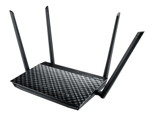 ASUS RT-AC1200 v.2, Ethernet WAN, Nopea Ethernet, Musta