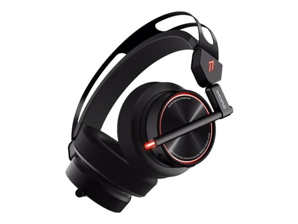 1More H1005 Spearhead VR - Hodetelefoner med mikrofon - 7,1-kanals - full størrelse - kablet - aktiv støydemping - USB, 3,5 mm jakk