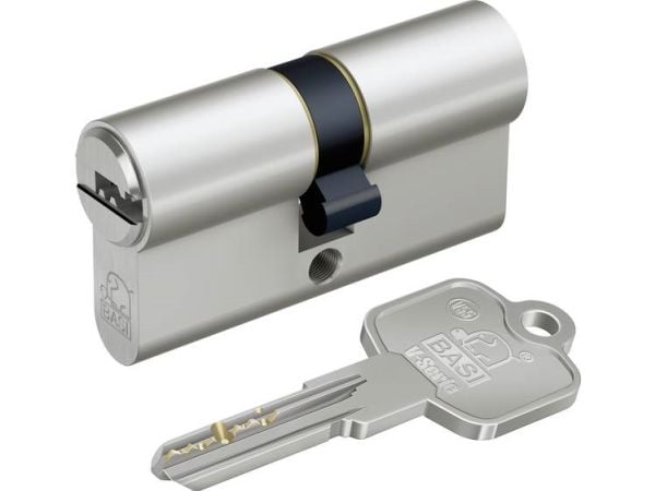 BASI VB5001-0020-0020, Europrofilsylinder, Kromfarge, 3 stykker, 375 g, 1,5 cm
