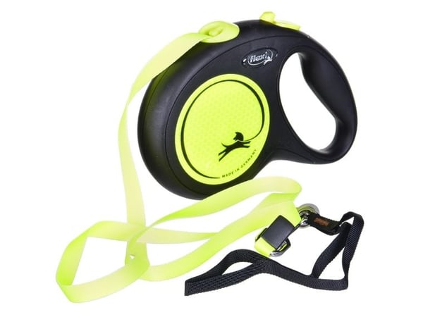 Flexi New Neon gul bånd L, 5M, 50KG