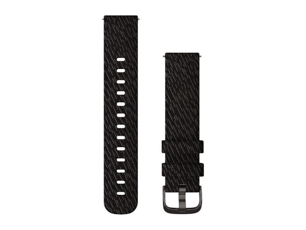 Garmin Quick Release Band - Klokkestropp for smart armbåndsur - 125 - 190 mm - skifermaskinutstyr, black pepper woven nylon - for Approach S40; For...