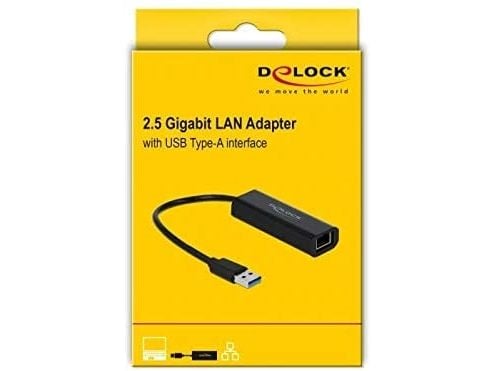 Delock - Nettverksadapter - USB 3.1 Gen 1 - 100M/1G/2.5G Gigabit Ethernet - svart