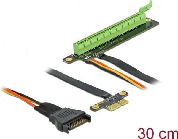 Delock PCI Express x1 til x16 med fleksibel kabel - Utvidelseskort