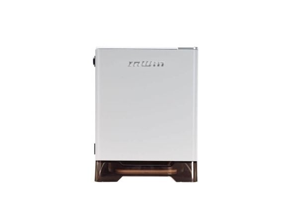 IN WIN A1 Plus - Tower - mini ITX - genomskinlig sidopanel (härdat glas) 650 Watt - vit - USB/ljud
