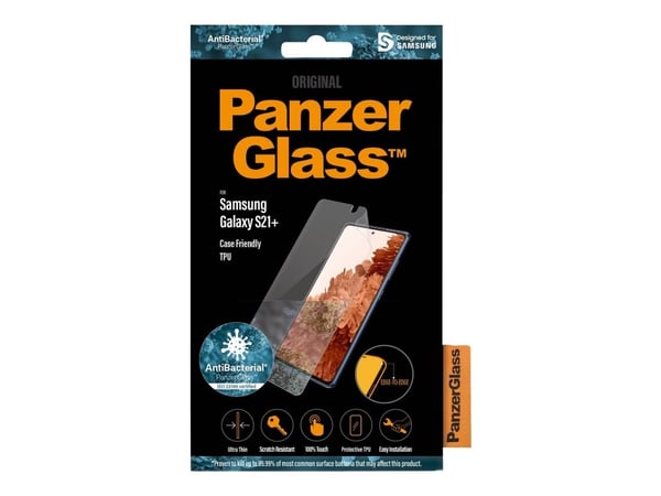 PanzerGlass - Skjermbeskyttelse for mobiltelefon - film - krystallklar - for Samsung Galaxy S21+ 5G