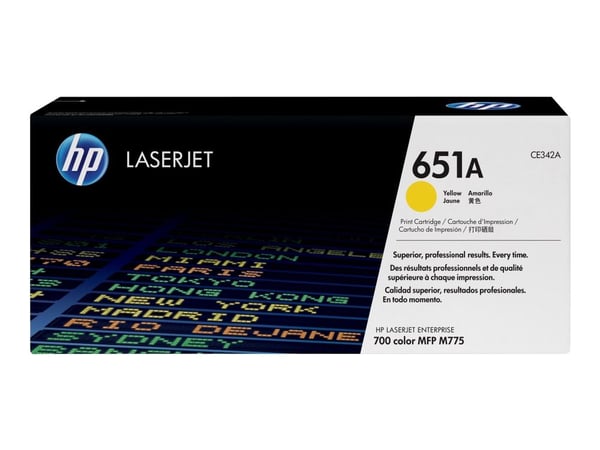 HP 651A, alkuperäinen keltainen LaserJet-värikasetti, 16000 sivua, Keltainen, 1 kpl